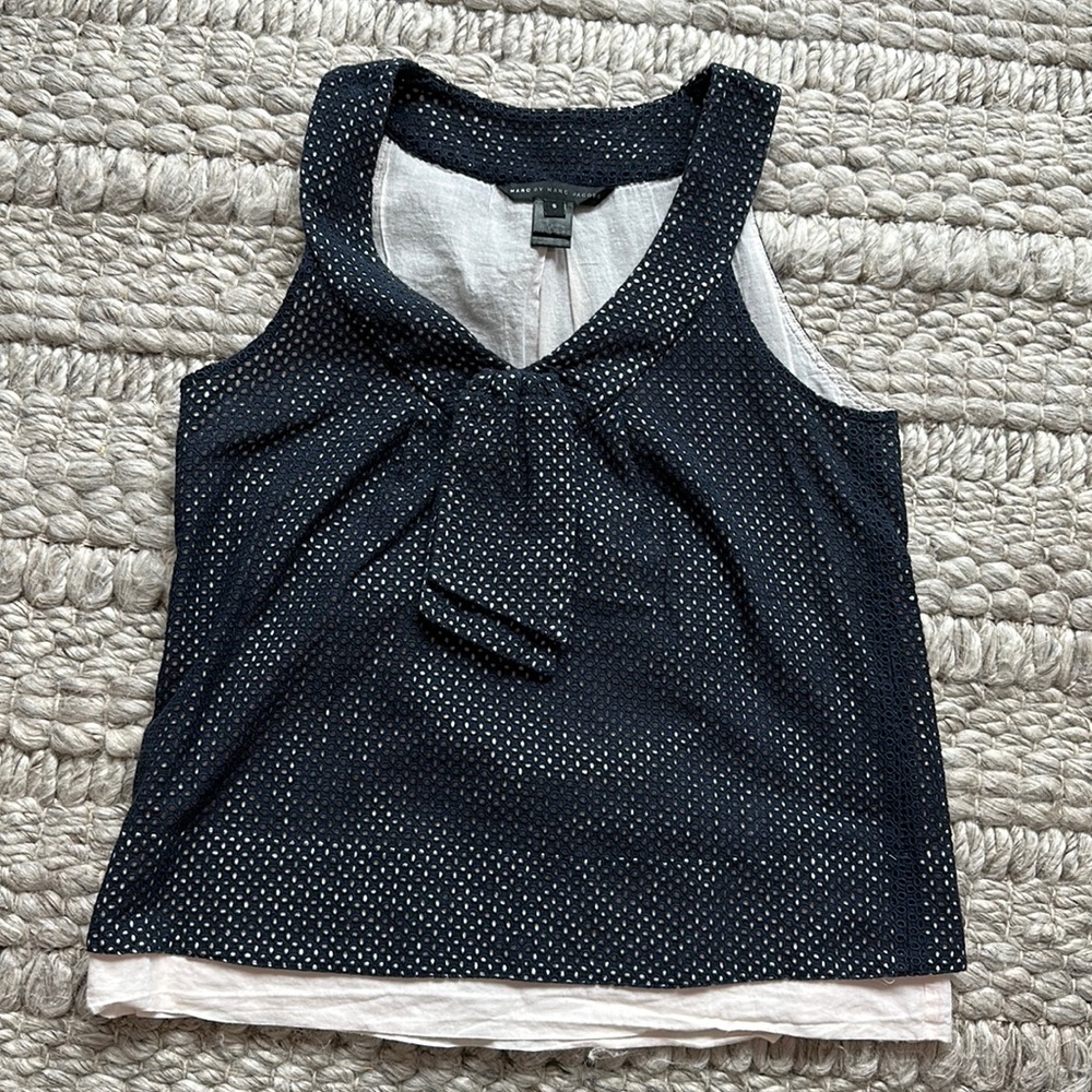 Marc by Marc Jacobs navy blue tank lined size S